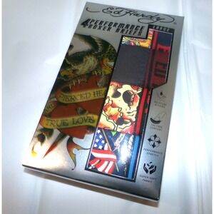 NIP MENS ED HARDY BOXER BRIEF UNDERWEAR~LRG 36-38-4 PAIRS~
